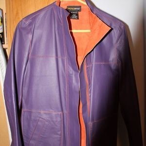 PURPLE LEATHER JACKET